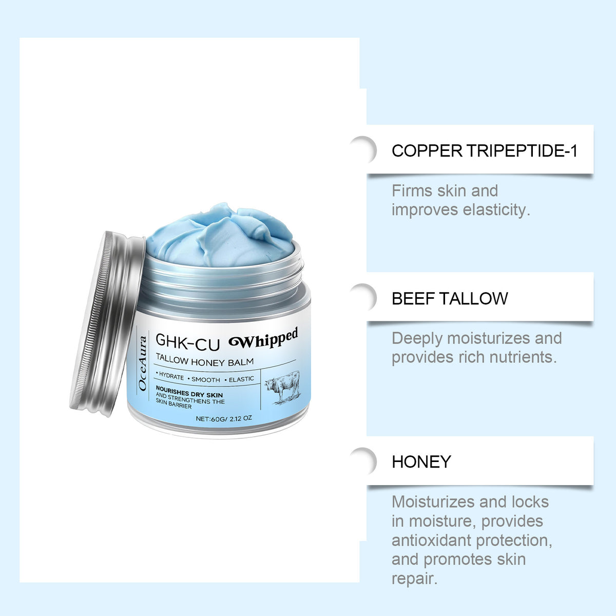 Tallow & Honey Moisturizing Cream